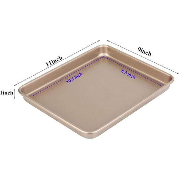 11 Inch Baking Sheets Pan Nonstick Set of 2, Walooza Cookie Sheet Replacement - Picture 2 of 8